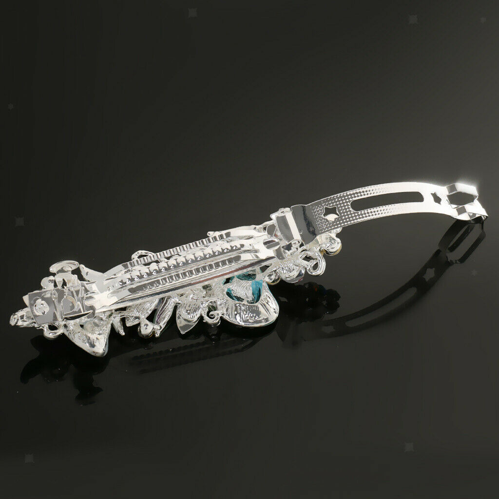 2Pack Crystal Flower Hair Clip Barrette Snap Hairpin Clamp Hair Accessories