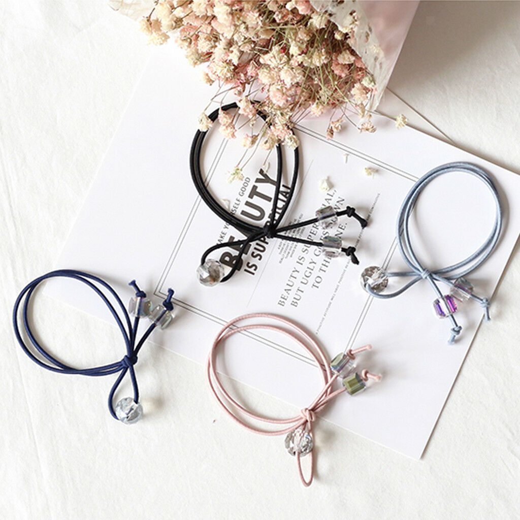 6x 1m Rubber Band String for DIY Girls Elastic Hair Band Ponytail Tie Holder