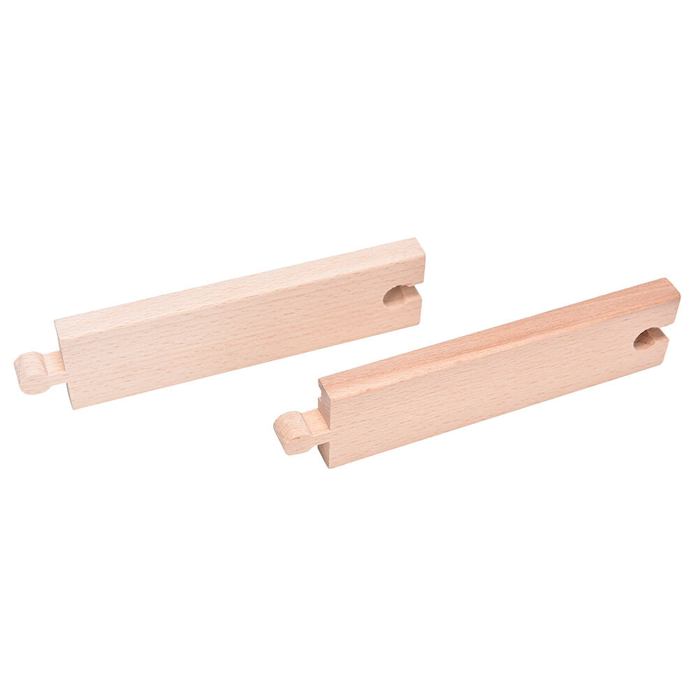 Wooden Train Straight Track Railway Accessorie Compatible All Major Brands.l8