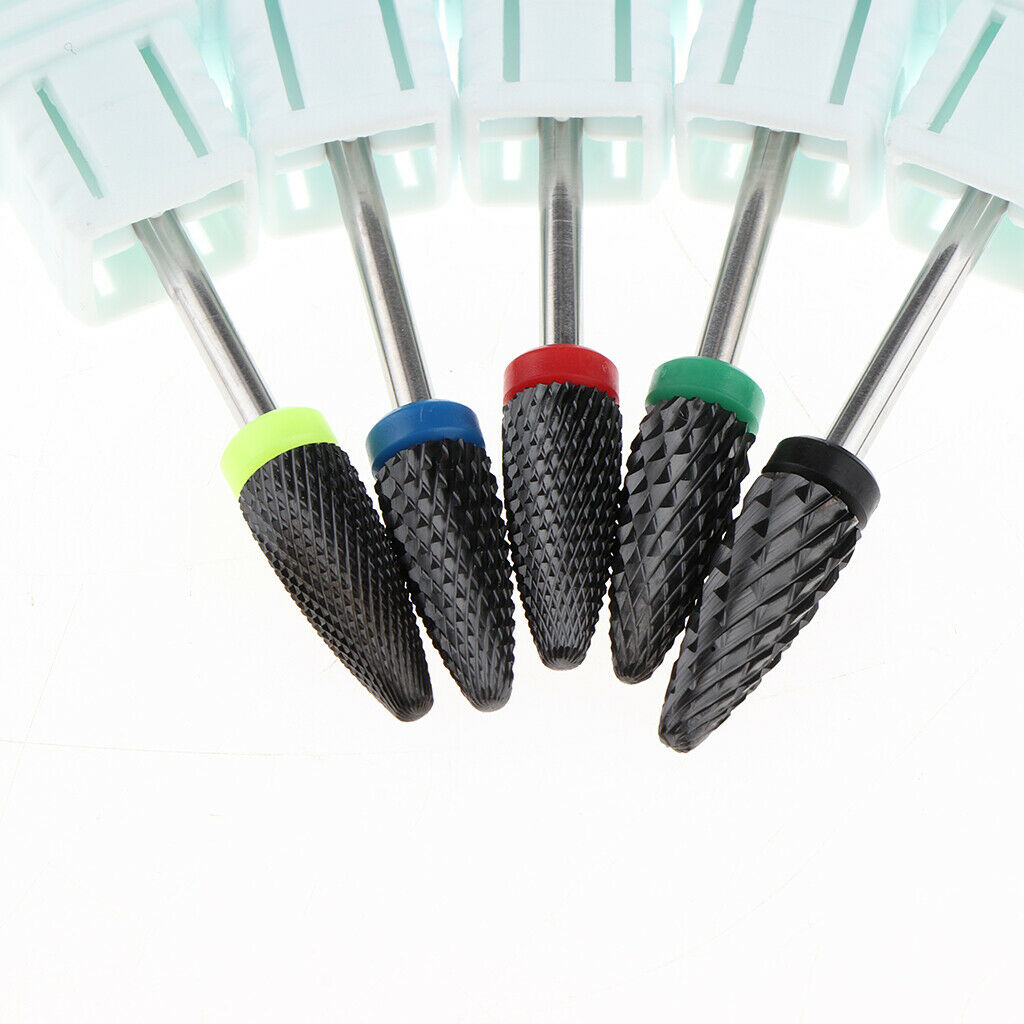 5 Pieces Ceramic Polishing Head Nail Drill Bit for Electric Nail Machine