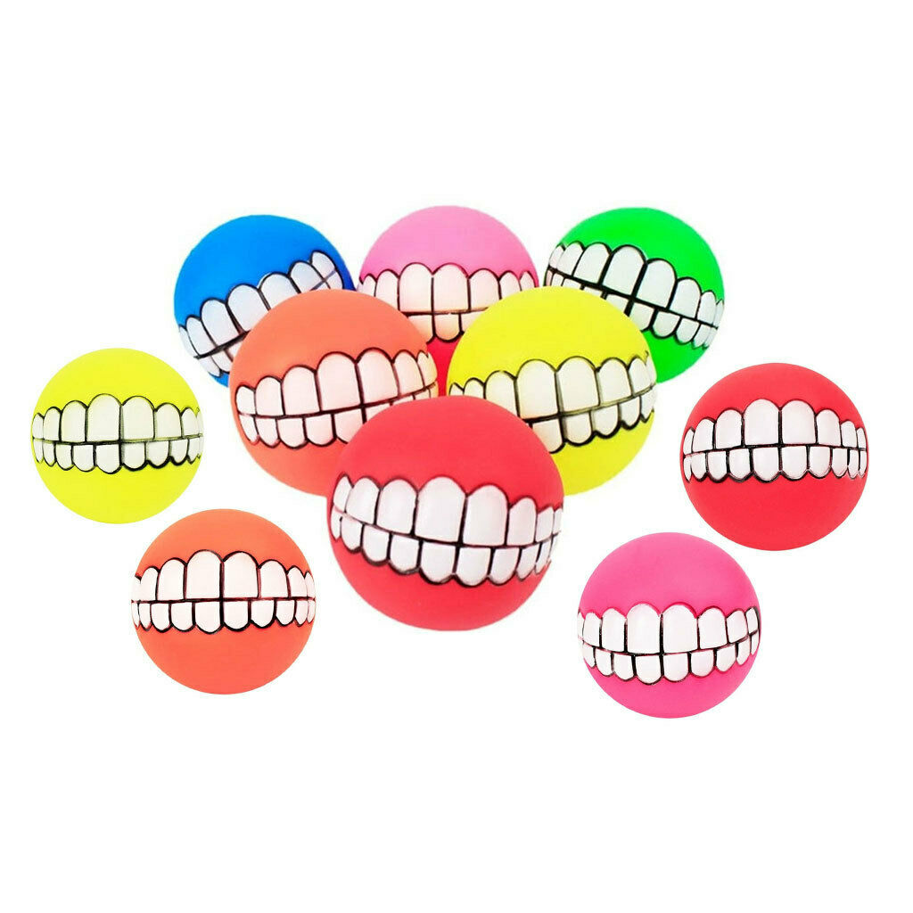 Set of 5 Non-toxic Squeak Puppy Toys, Funny Ball Sets Pet Interactive Play for