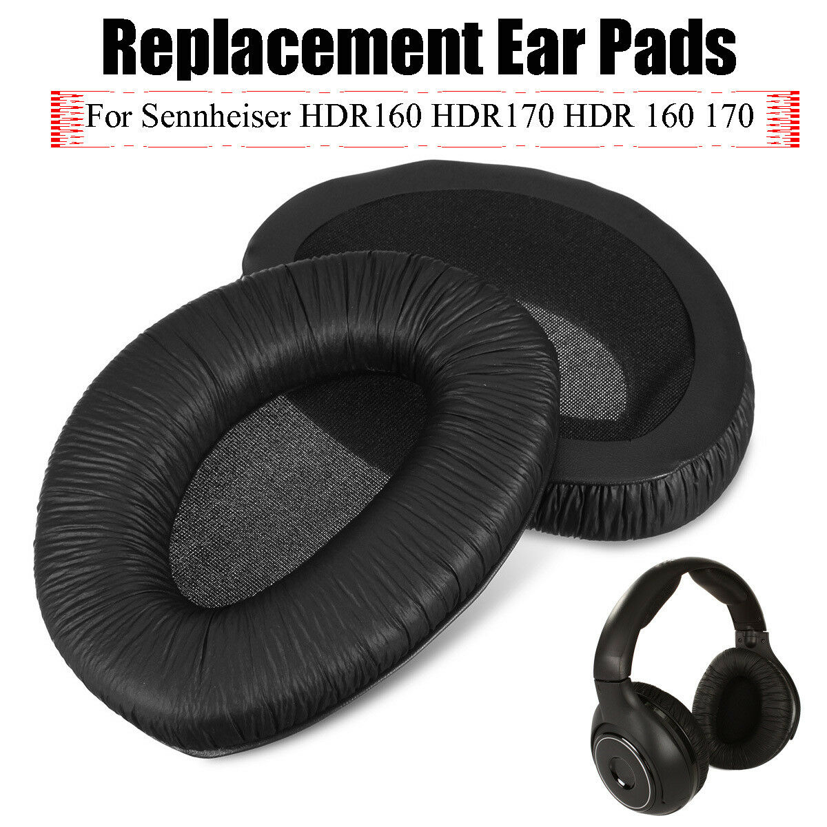 2pcs Ear Pad Cushion Covers Replacement For Sennheiser HDR160 HDR170