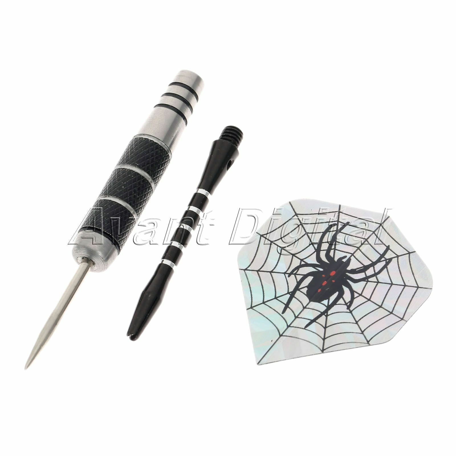 3pcs Aluminium Dart Steel Needle Tip Darts Shaft Spider Reflective Flight 22G