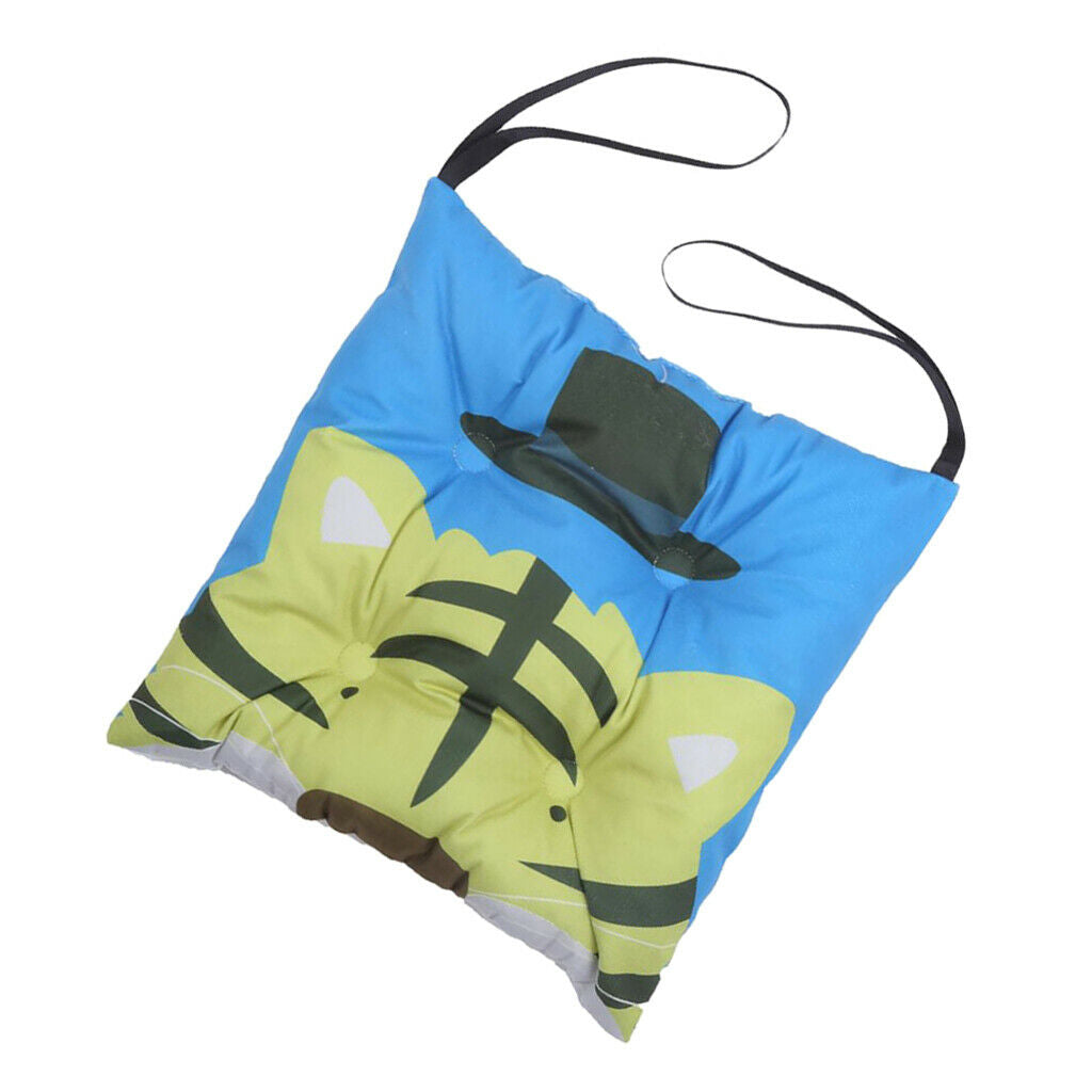 Velvet Square Dining Chair Pad Seat Cushion Pads with Strap for Kids 40x40cm