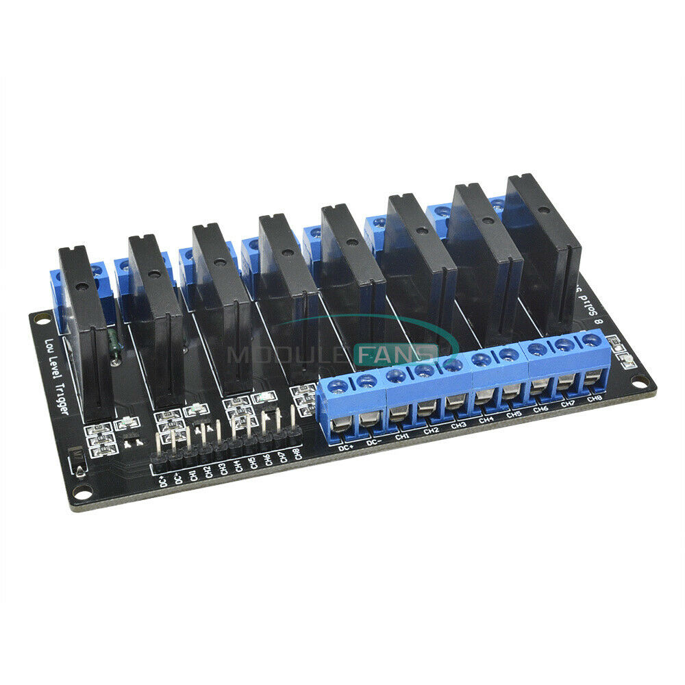 2A 5V 250V 8-Channel Low Level Trigger Solid State Relay Module +Fuse Arduino