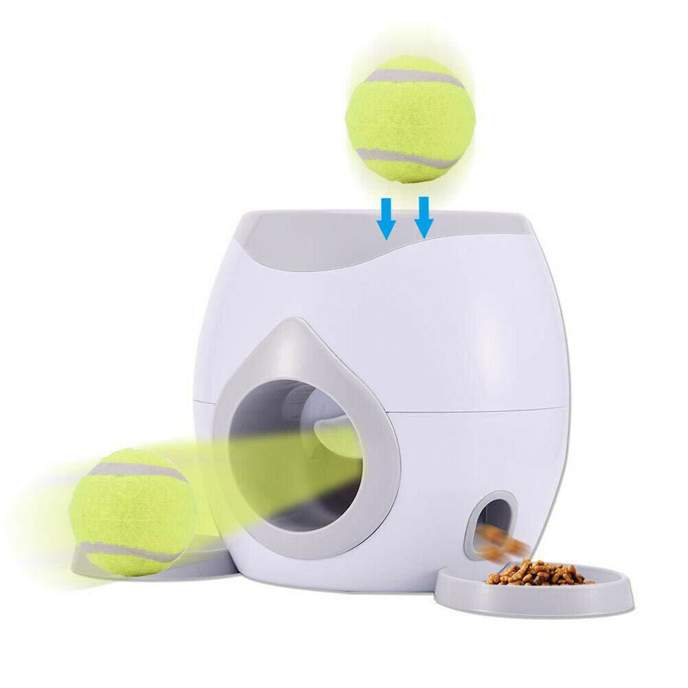 Automatic Pet Feeder Fetch Tennis Ball Launcher For Dog Training Game Toys Ball