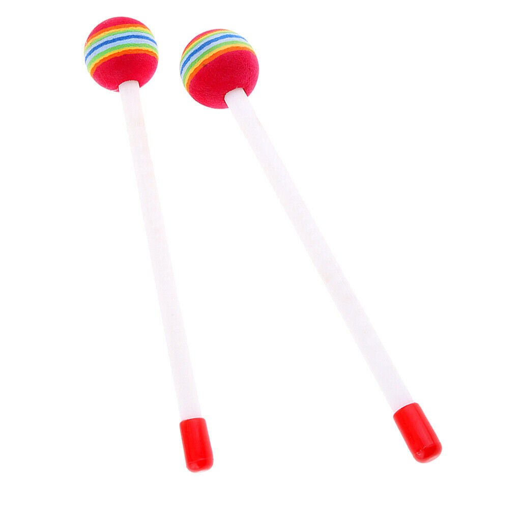 Kids Children Lollipop Head Drum Hammers Sticks Early Education Toys Gift