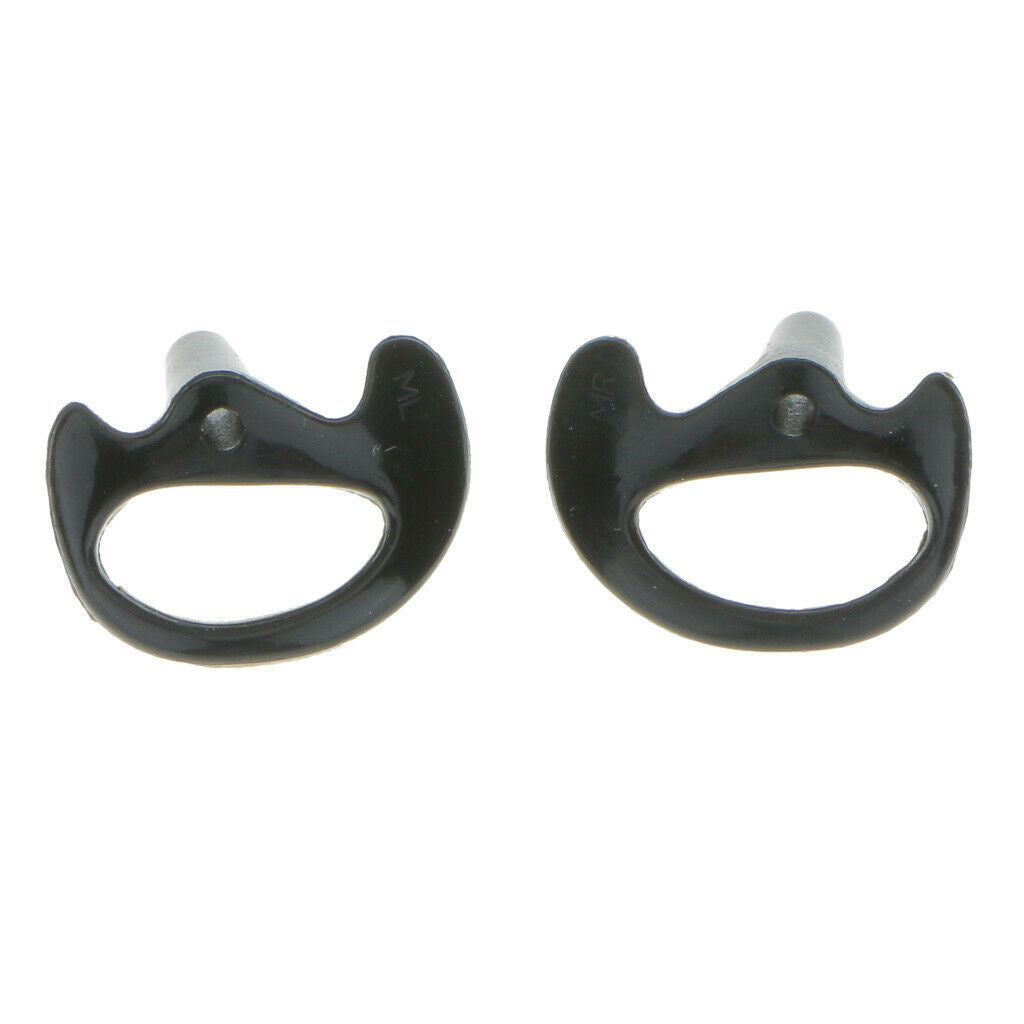 2pcs Earplug Earmold Earhook Earpiece Medium for Two-Way Radio Audio Black