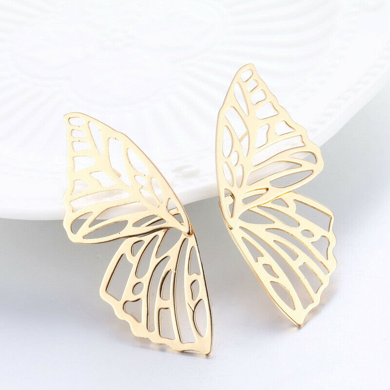 Women Hollow Butterfly Drop Dangle Earring Metal Geometric Earrings Jewel.l8