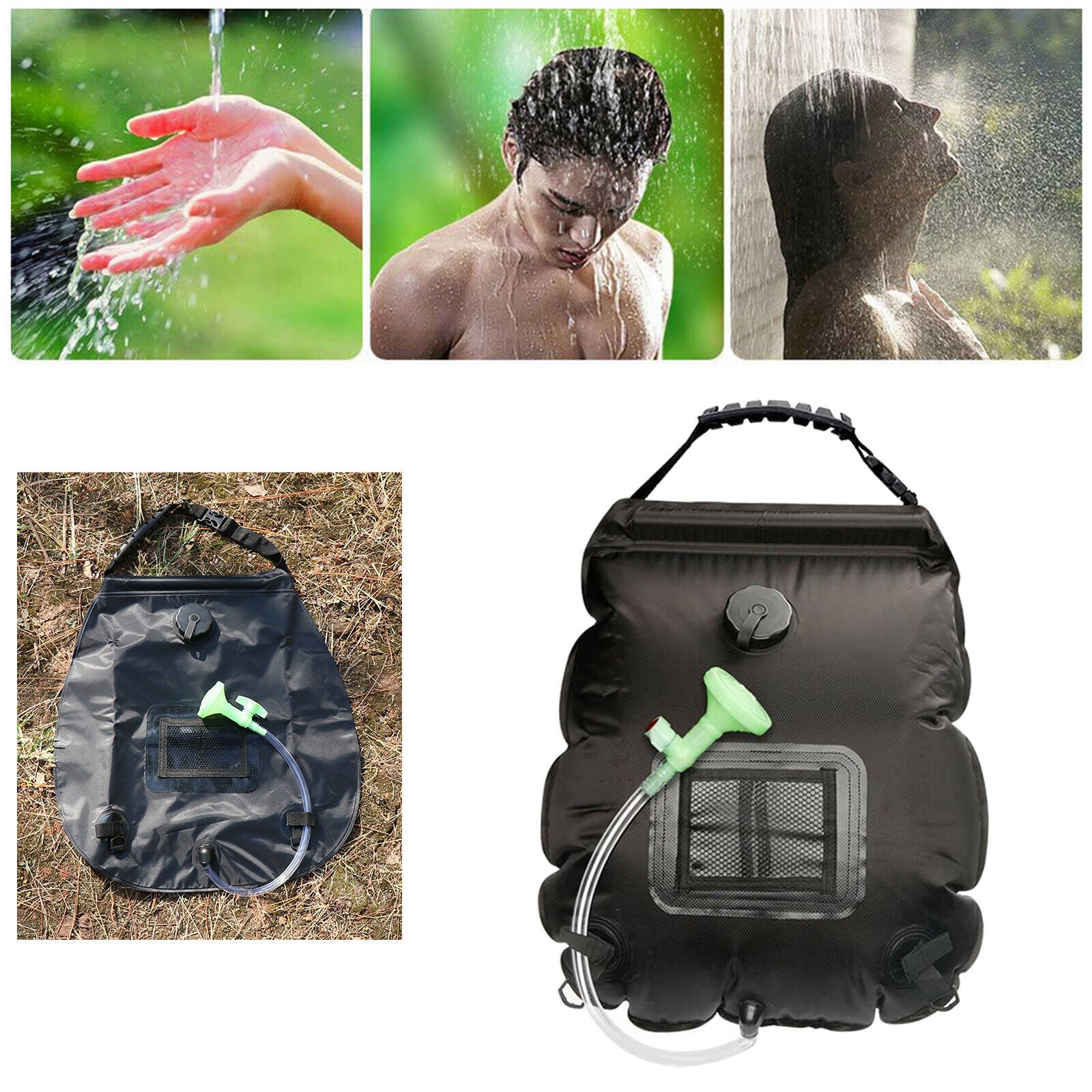 5 Folding Portable Solar Shower Bag Camping Shower Bag for Outdoor Beach