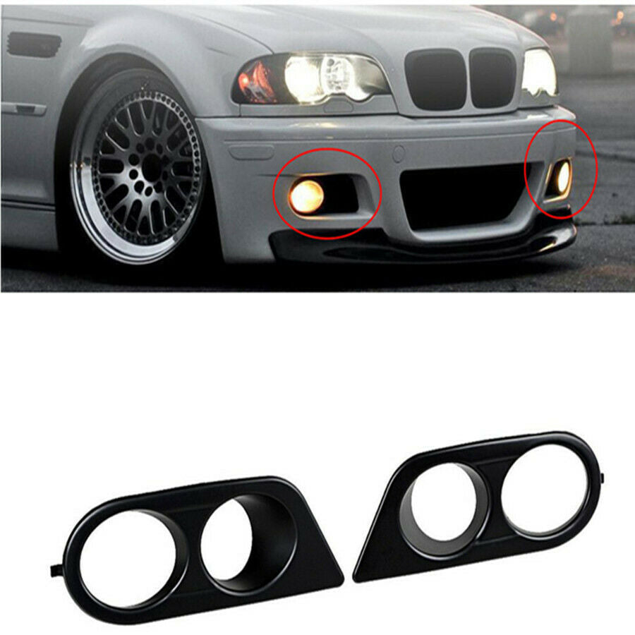 2x Front Driver&Passenger Side Bumper Car Fog Light Cover For BMW E46 M3 99-06