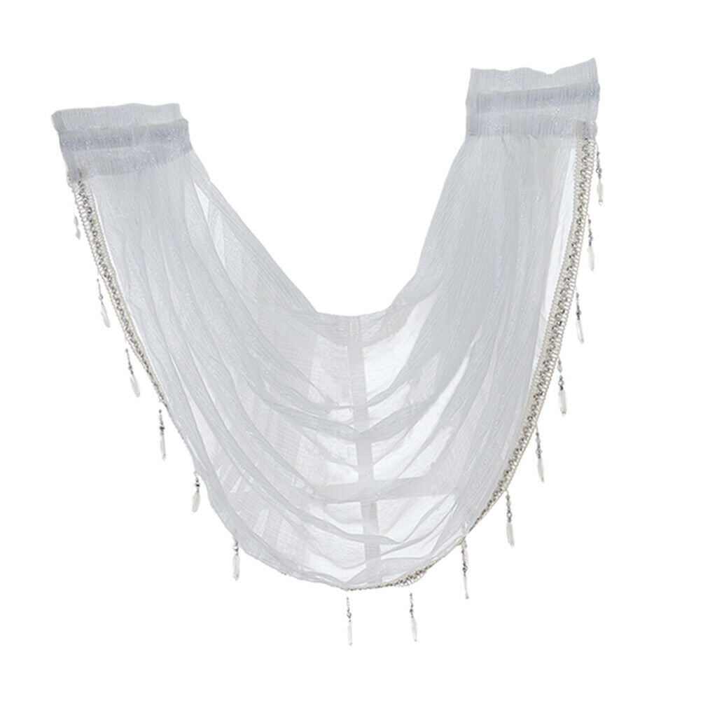 Premium Quality Sheer Voile Scarf Valance for Home & Event Designs (57'' X 37'',
