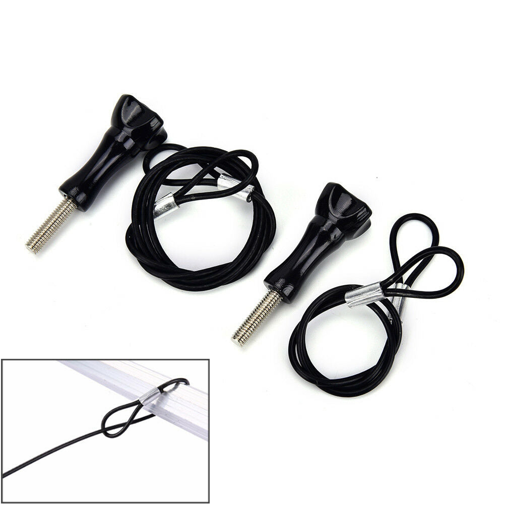 60 cm Safety Stainless Steel Lanyard Tether + Screw for GoPro HERO5 4 Session BD
