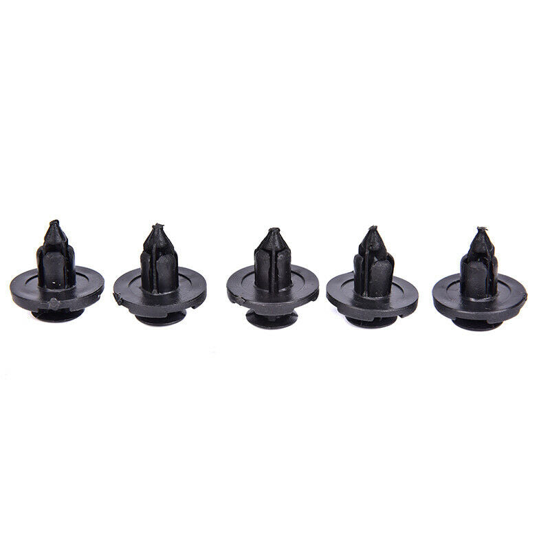 100x 8mm Plastic Rivet Fastener Mud Flaps Bumper Fender Push Clips For Nissa LS