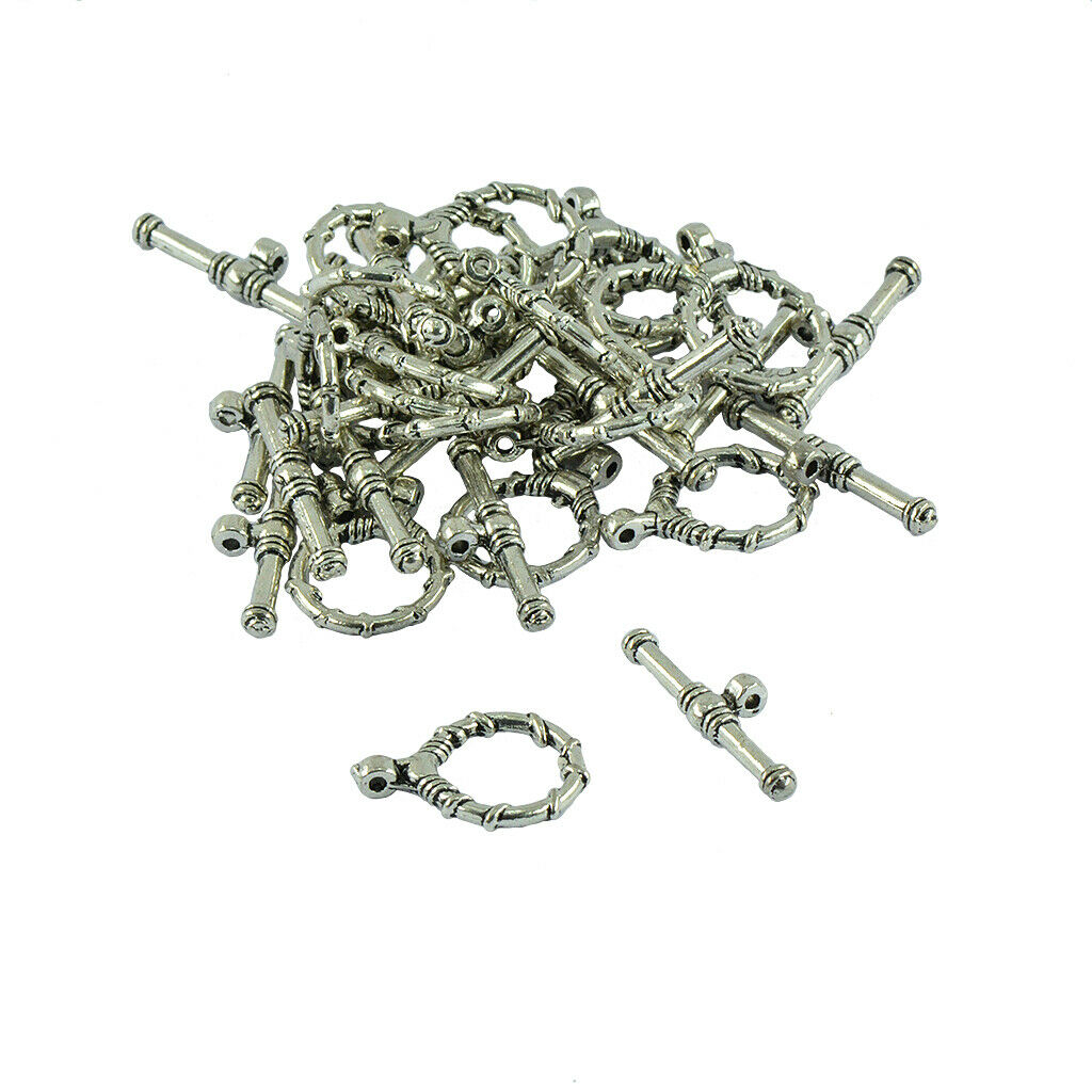 Set of 20 pcs. O and T shaped clasps jewelry making clasp