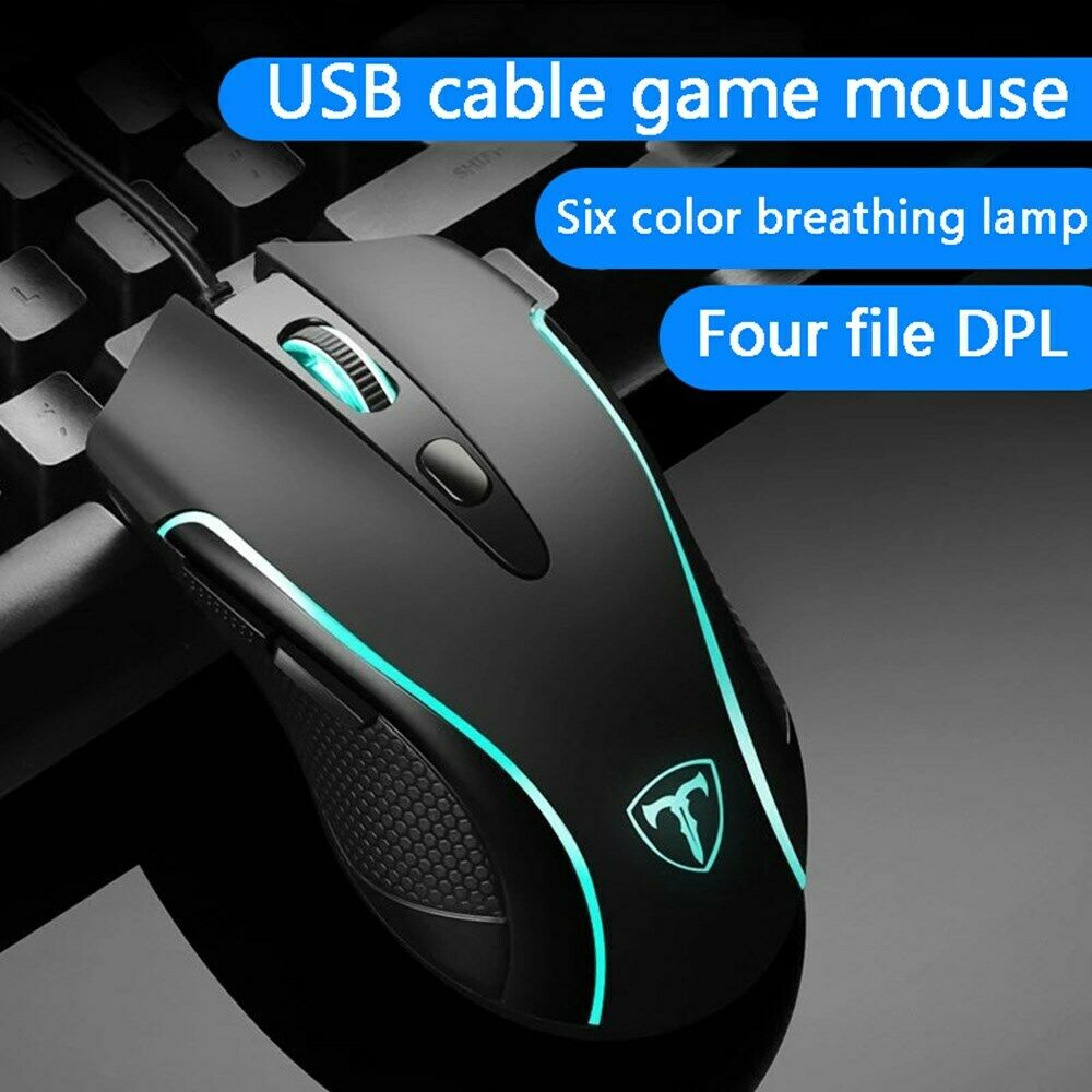 Professional Gaming Mouse RGB Laptop Mouse 4DPI Optical Colorful Light ET-T20 CA