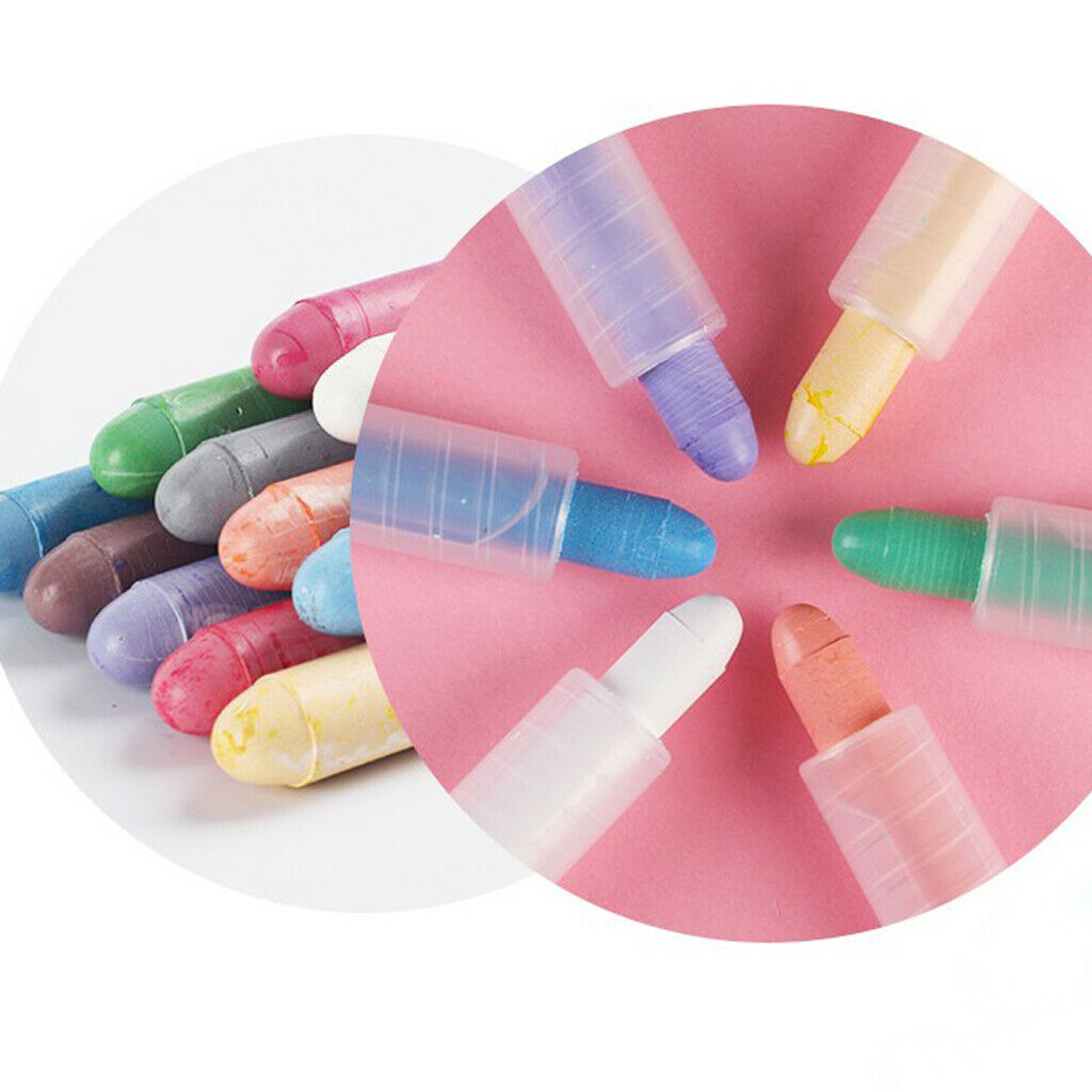 6PCS Chalk Kids Drawing Graffiti Water Soluble Dust-free Chalk multi-colored