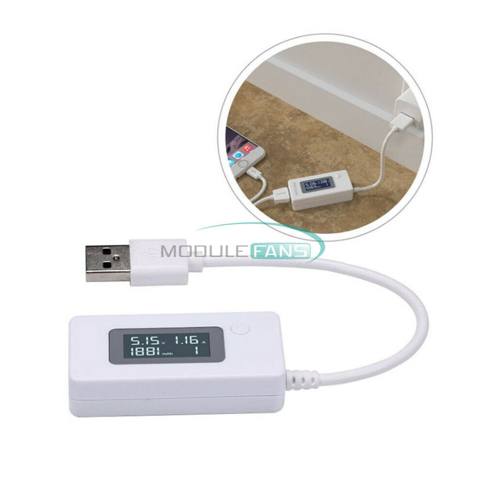 Dual USB Charger Mobile LCD Power Detector Voltage Current Meter Tester Monitor