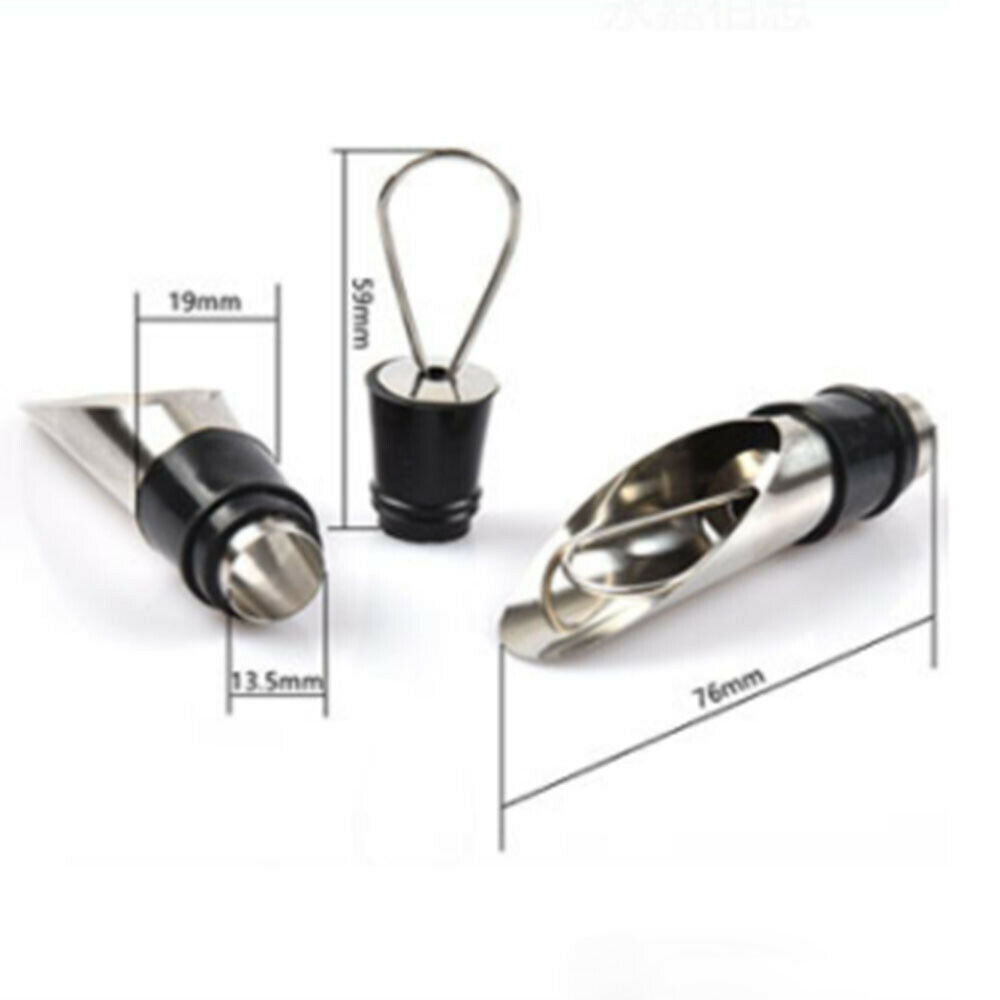 3pcs Wine Stopper Pouring Device Dual Wine Bottle Stopper Guide Liquor Pourers