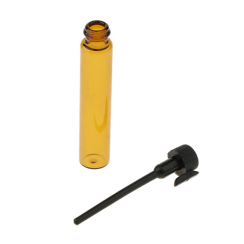 50 Pack Refillable Empty Glass Essential Oils Bottles, 2ml