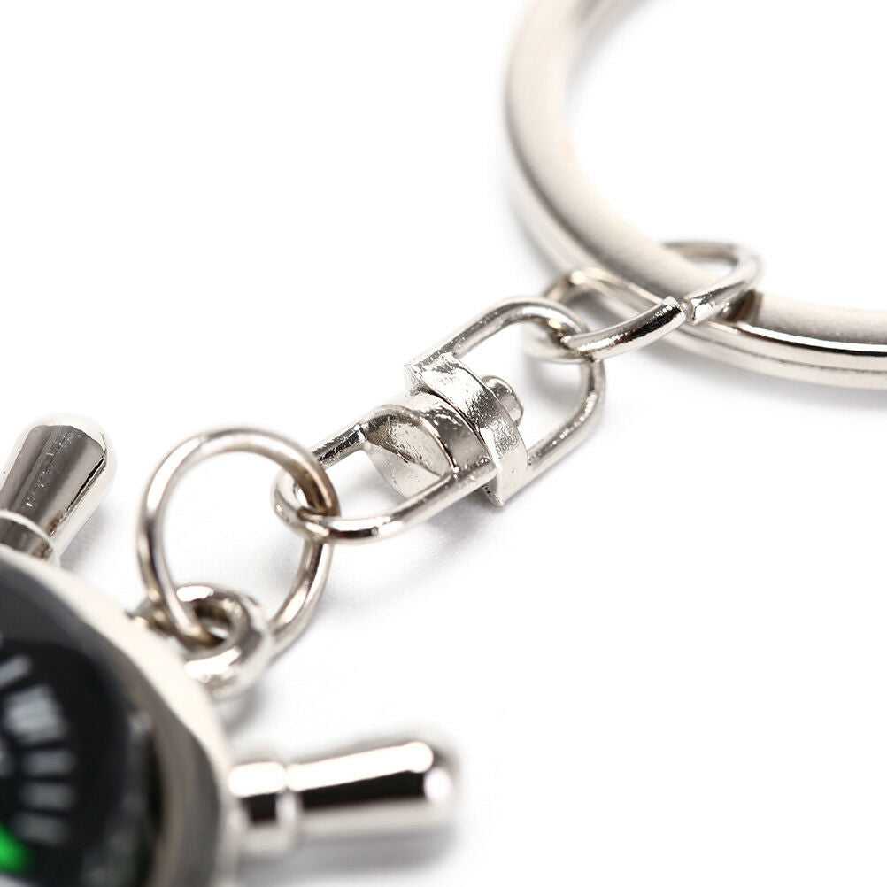 Compass Rudder Key Chain Glossy Alloy Keychain Keyrings Gifts S3.l8
