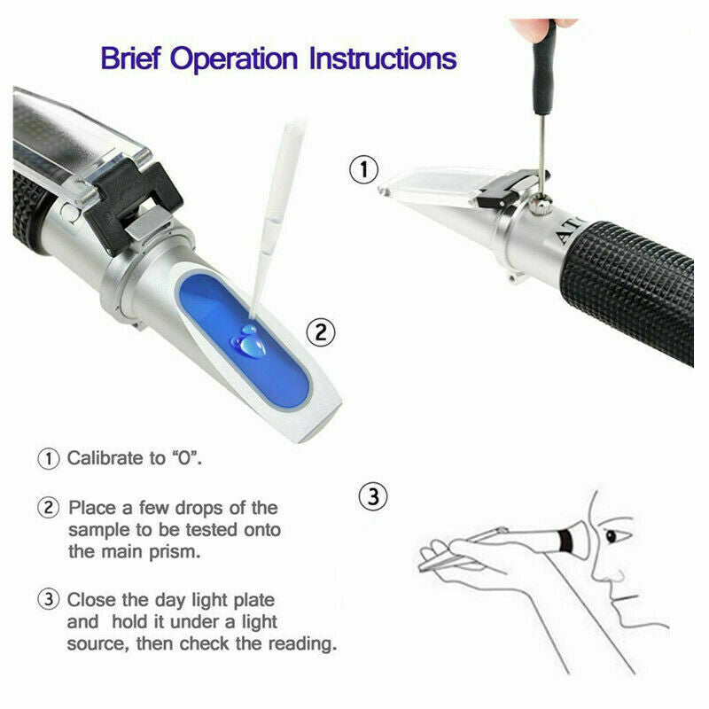 Portable Atc 58-90% Brix Refractometer Honey Moisture Meter Tool for Beekeeping