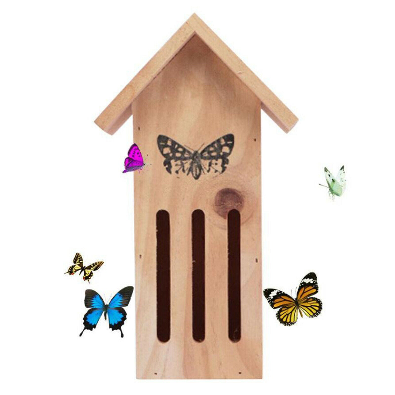 Attractive Wooden Butterfly Habitat Haven House for Bees Insects Ladybugs