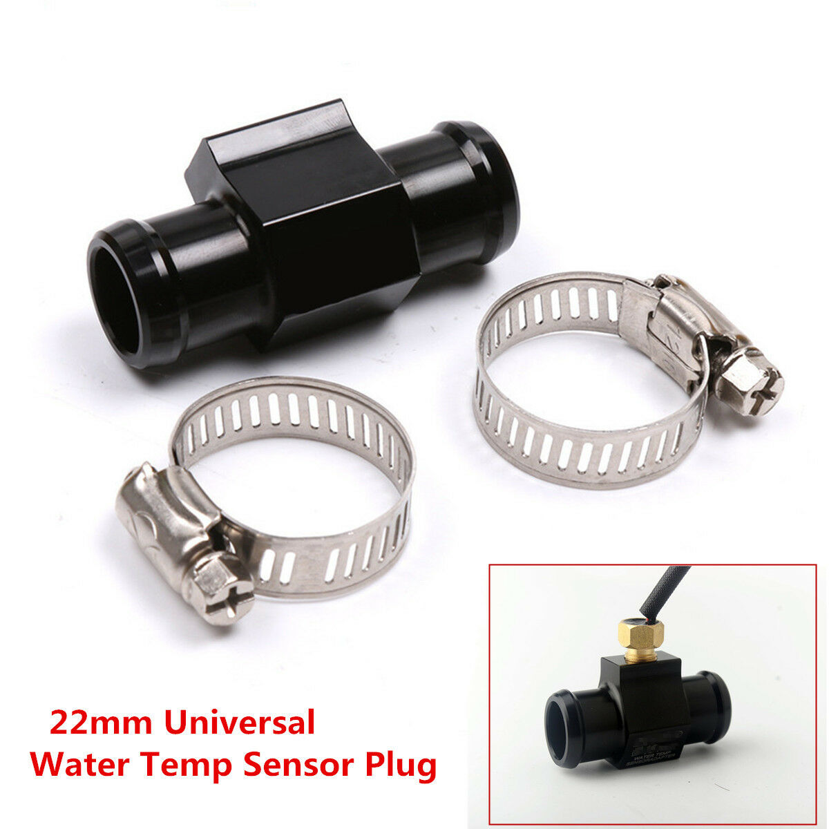 New 22mm CNC Aluminum Motorcycle Water Temperature Temp Sensor Head Plug Adapter