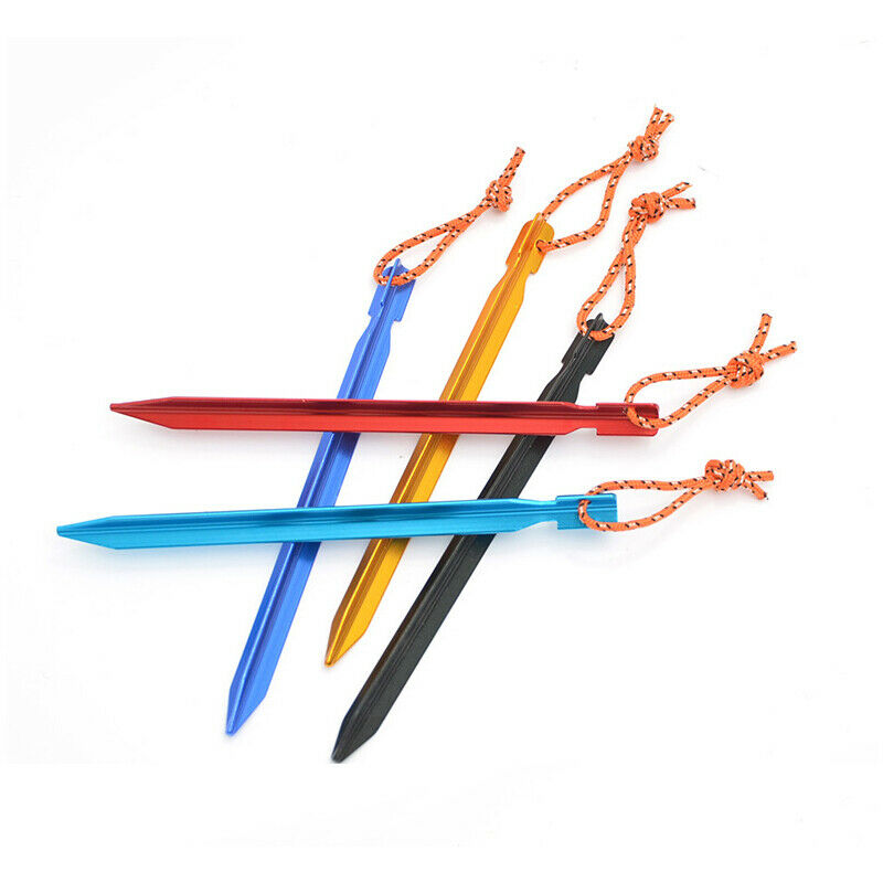 18cm Aluminum alloy Tent Pegs with Rope Stake Outdoor Traveling Tent Accessor Kt