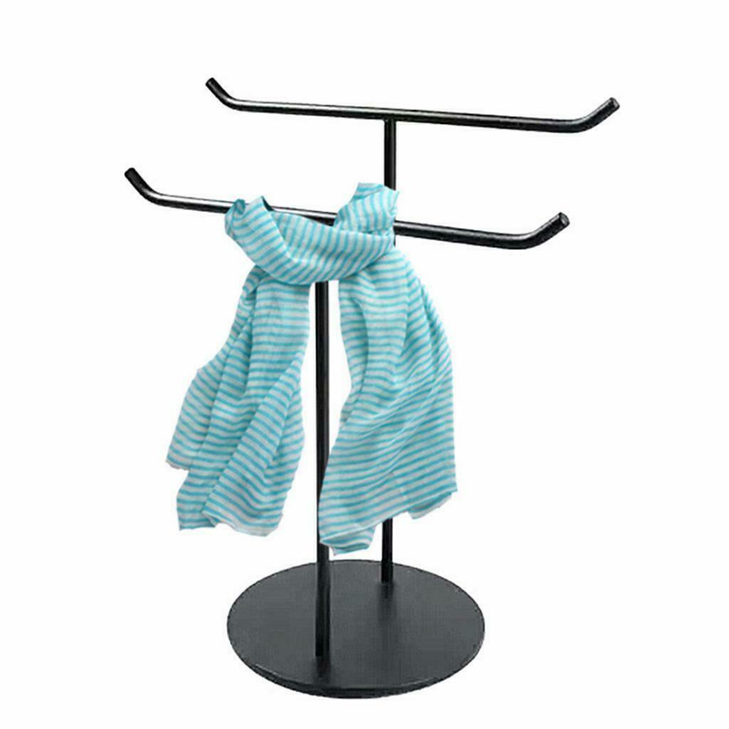 Double Stand Display Stand Scarves Necklace Handbag Metal Shelf