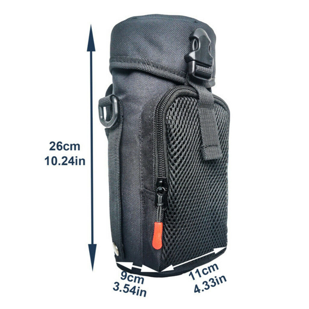 Molle Water Bottle Bag Camping Pouch Holder Drawstring Protector Sleeve