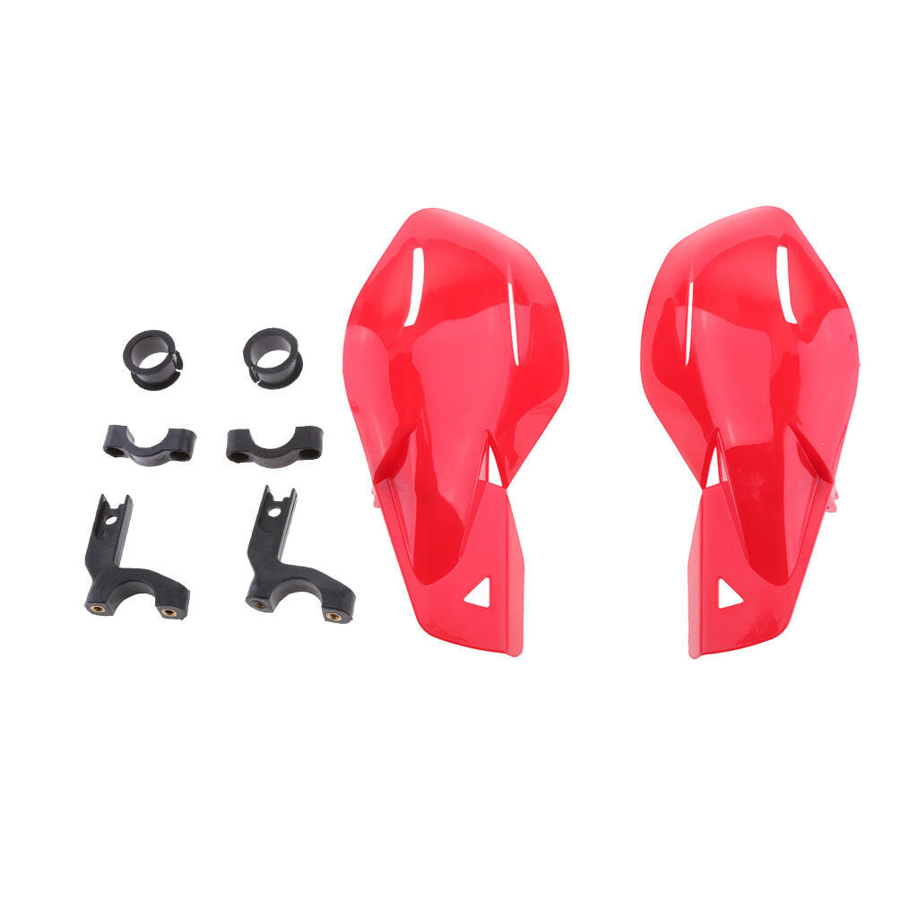 2X 22mm Handlebar Bike ATV Motorcycle Brush Bar Hand Guards Handguard Red
