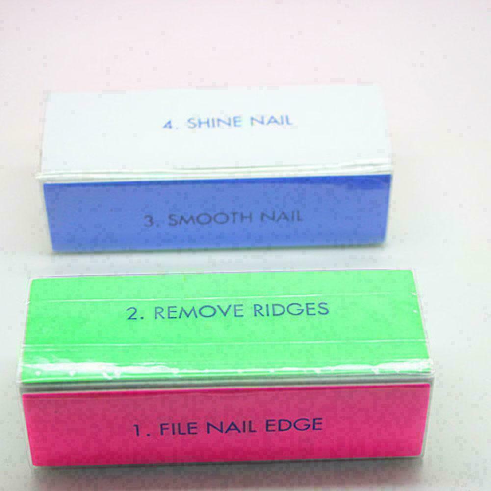 4 in 1 NAIL BUFFER Fine Grit Smooth Polish&Shine Remove Ridges I8Q Y0N2 R1D3