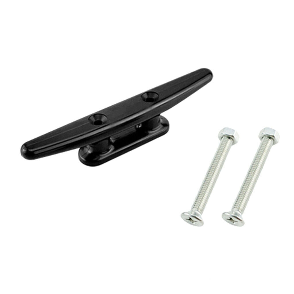 100mm Mooring Cleat for Boat Marine Yacht Kayak Sailing Black Nylon Deck Cleat
