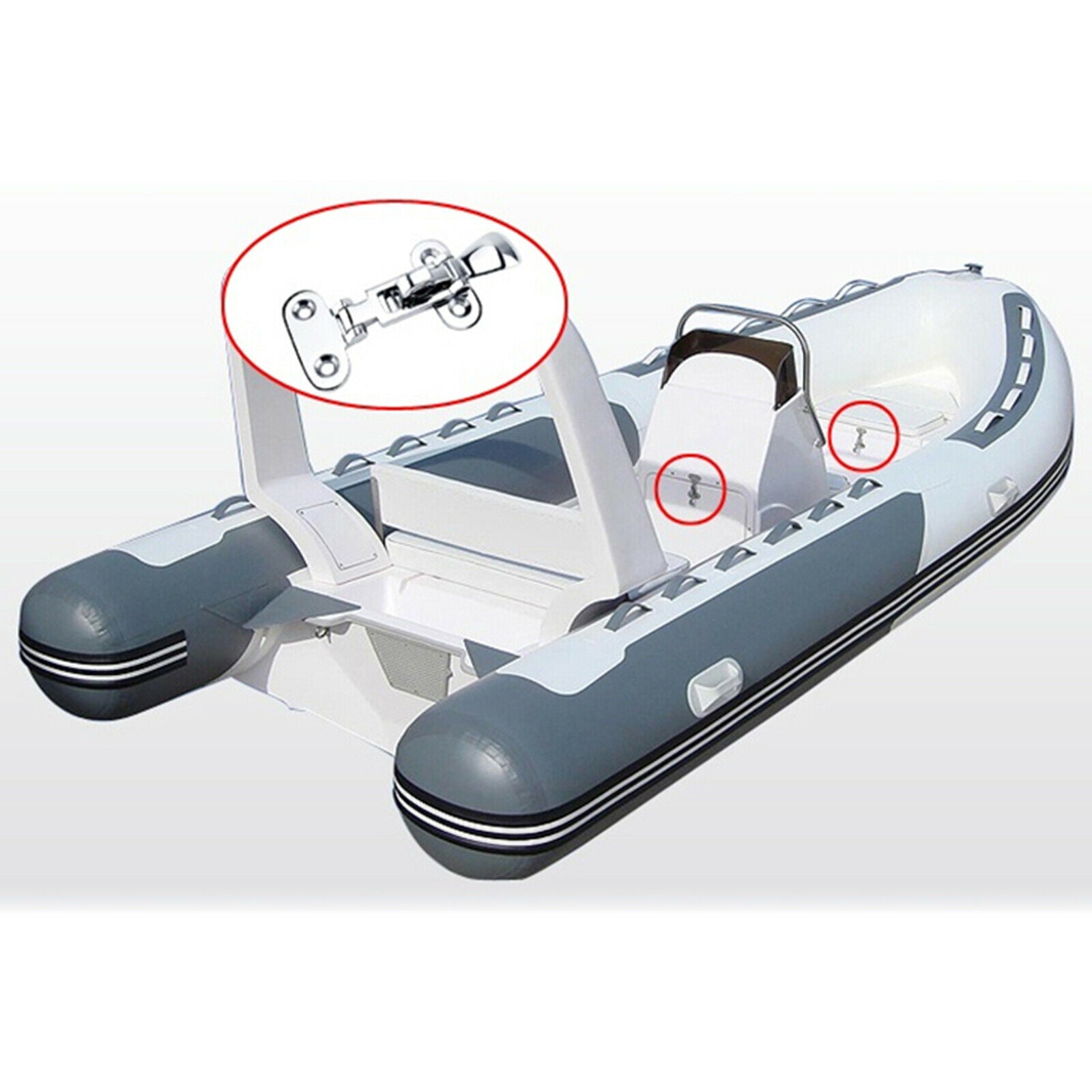 Heavy Duty Marine Locker Hatch Anti-Rattle Latch Boat Yacht Accessory 113mm