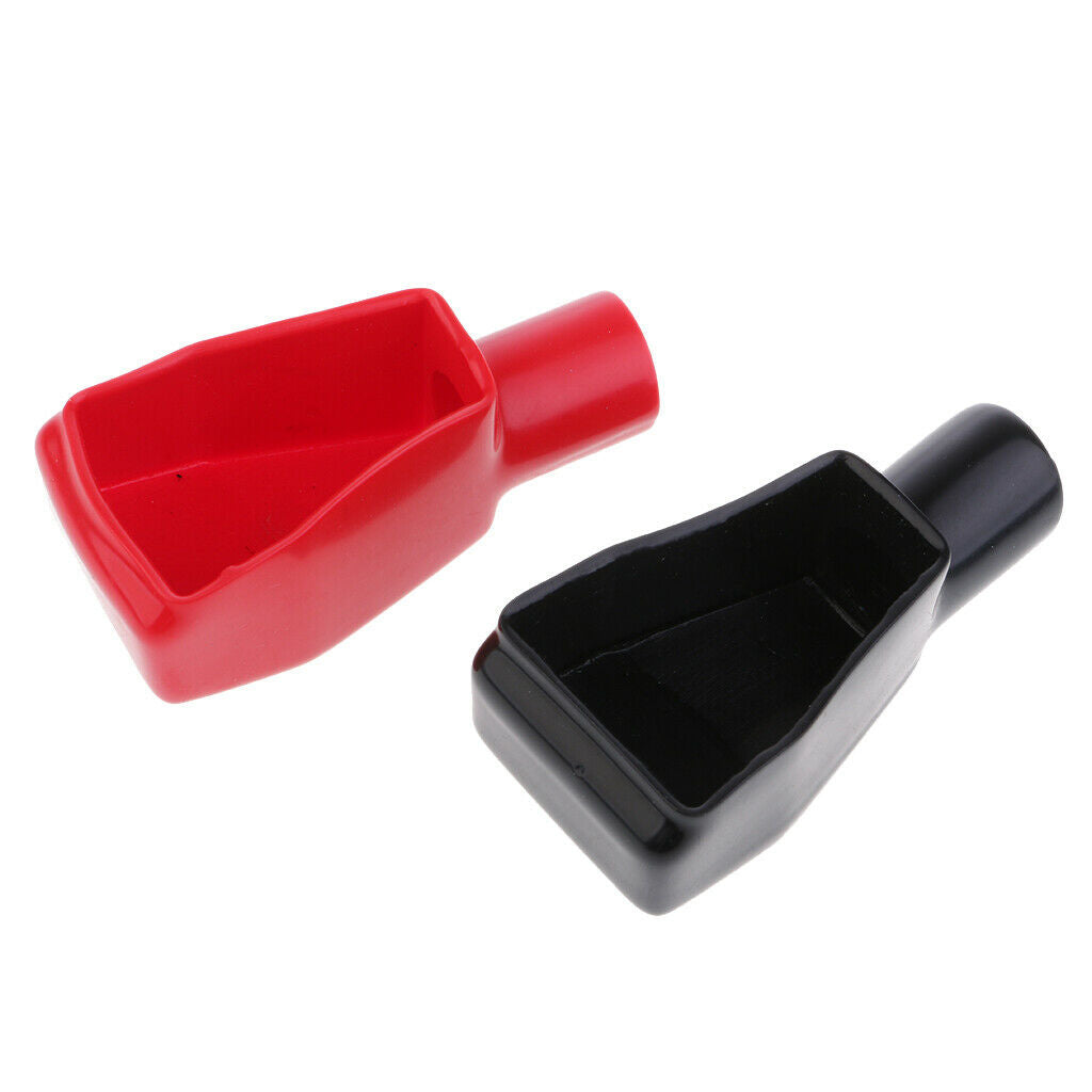 Set of 2 Red & Black Car Battery Terminal Cover, Battery Terminal Insulation,