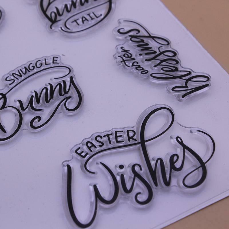 Easter Wishes Silicone Clear Seal Stamp DIY Scrapbooking Embossing Photo Album