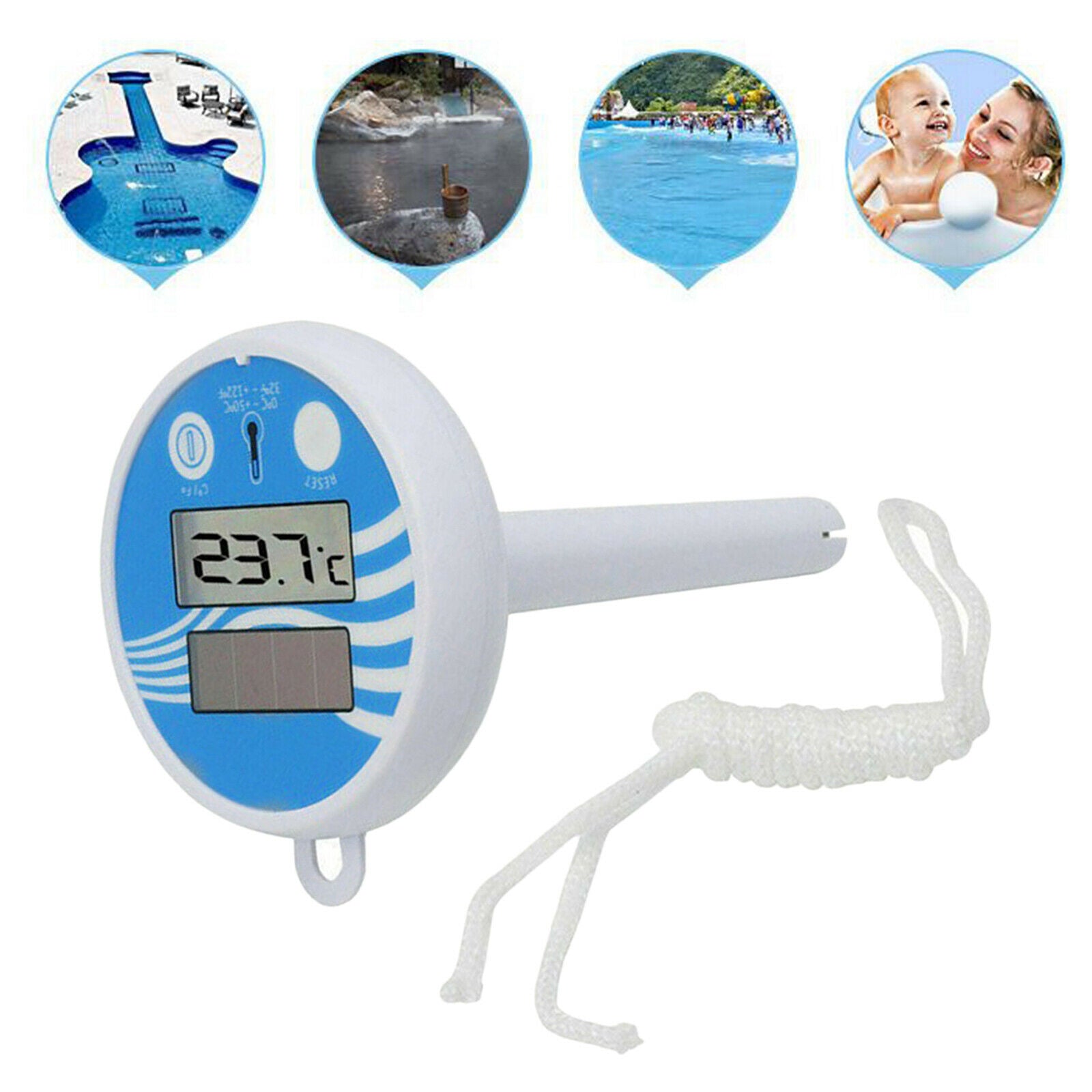 Swimming Pool Thermometer LCD Digital Display Easy Read Spa Indoor Outdoor