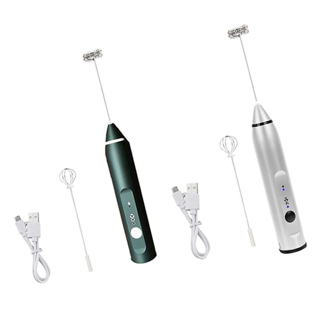Electric Milk Frother Foamer Whisk Mixer Stirrer Coffee Eggbeater Black