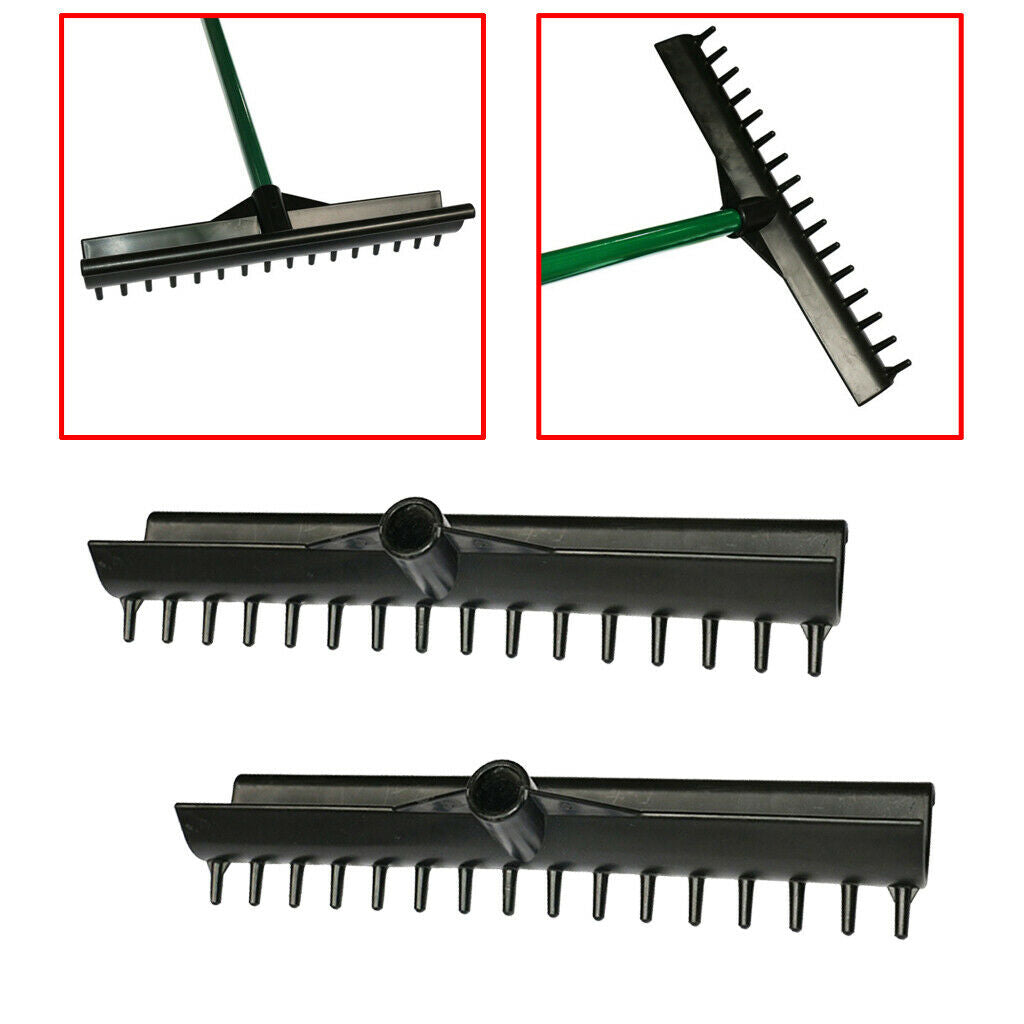2Pcs Golf Bunker Rake Head Golf Sand Trap Caddie Rakes for Garden Landscape Laws