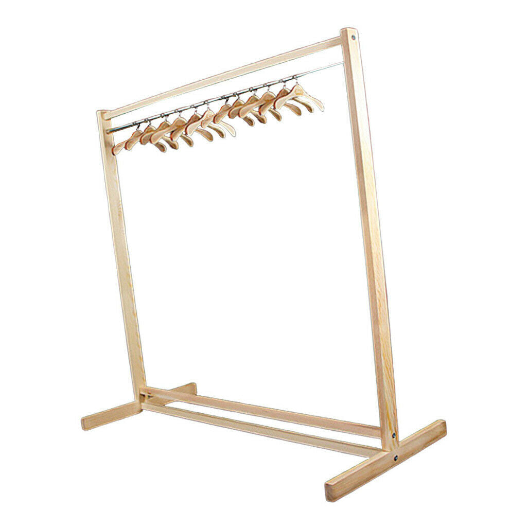 Wooden DIY Garment Rack Shelf with 12 Pieces Clothes Hangers Organizer for 1/3