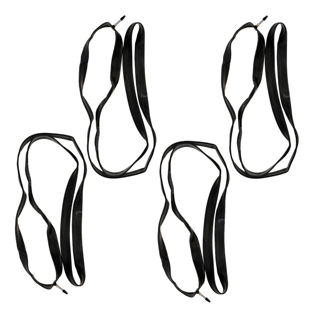 4pc Bike Inner Tube 700x28c Bicycle Tube Cycle Replacement Accessories Black