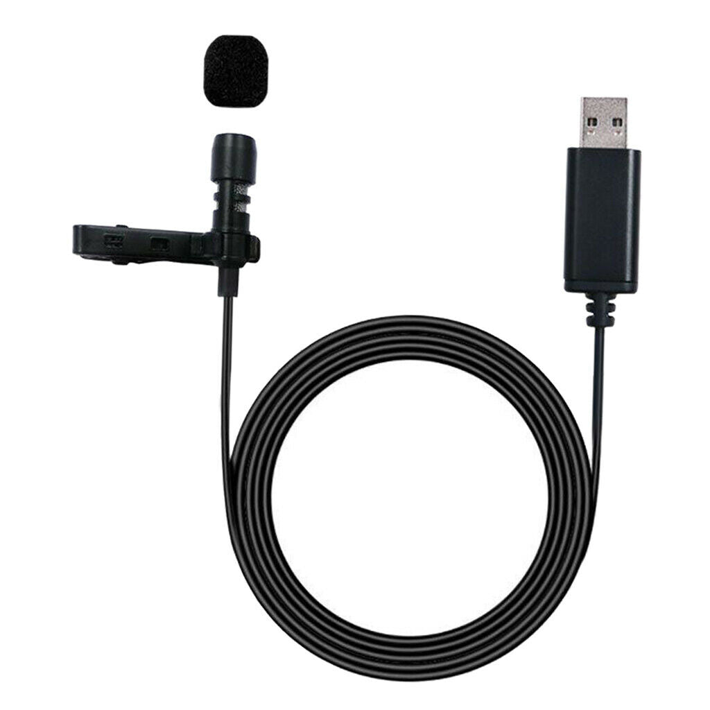 USB-C Lavalier Lapel Microphone Omnidirectional Mic For Smartphone Laptop PC