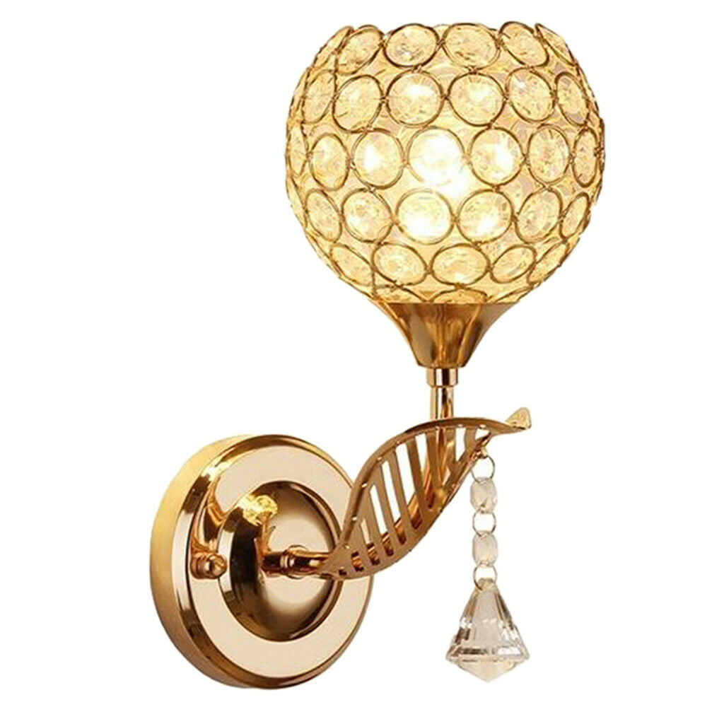 Crystal Wall Light Bedroom E27/26 Socket Sconce Cafe Hotel Lighting Fixture