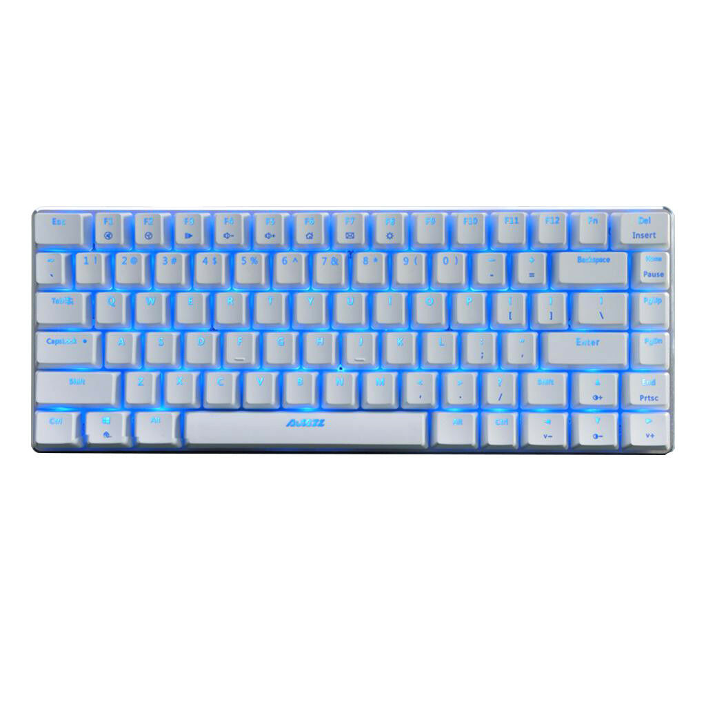 Gaming Mechanical Backlit Wired Esports Black Switch 82 Keys Keyboard White