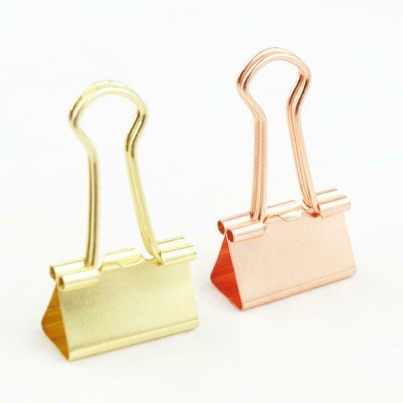 10 Pieces Small Paper Clips Mini Binder Clips Paper Clamps Swallowtail Clamp Set