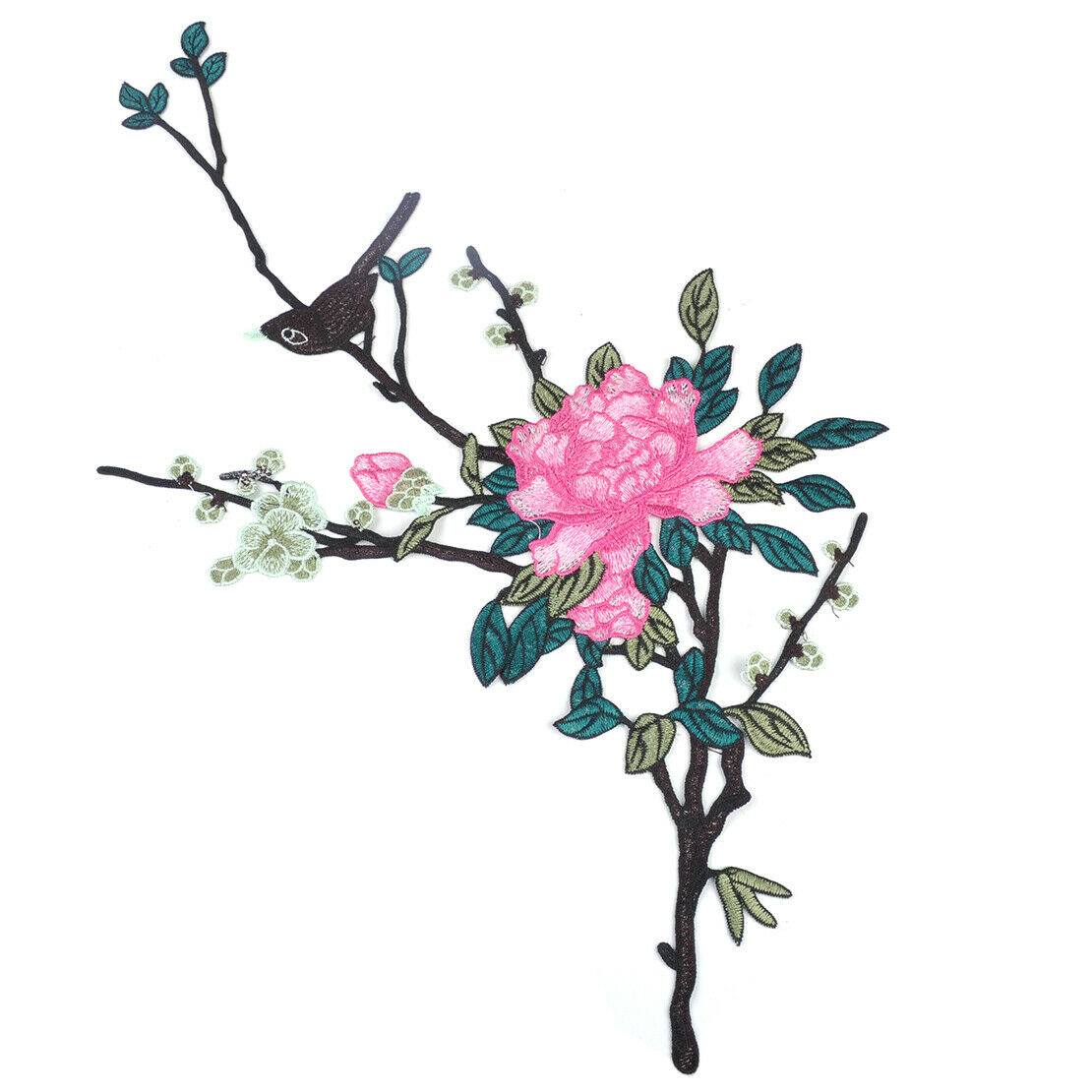 Peony Floral Flower Embroidered Sew Patch Applique Badge Clothes Dress Decor An