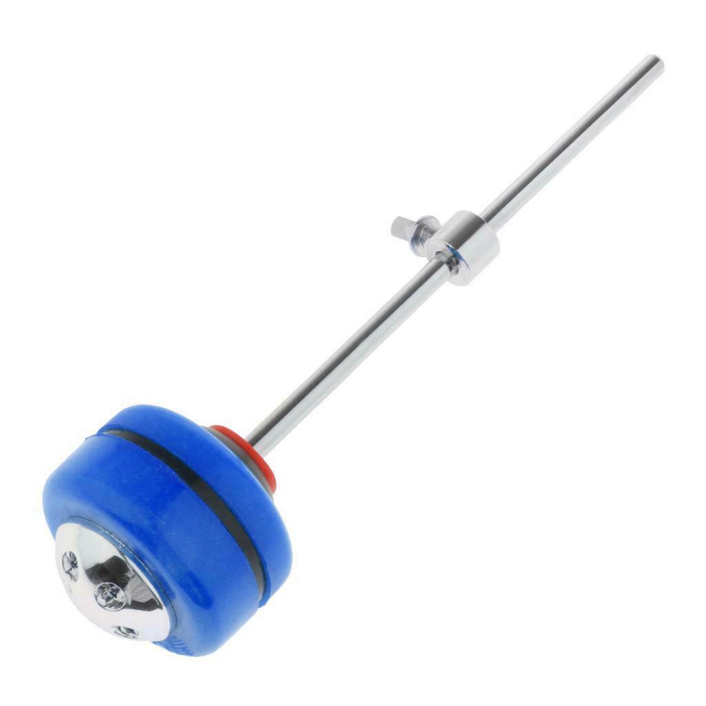 Bass Drum Beater Foot Pedal Silicone Hammer Head Stainless Steel Shaft Blue