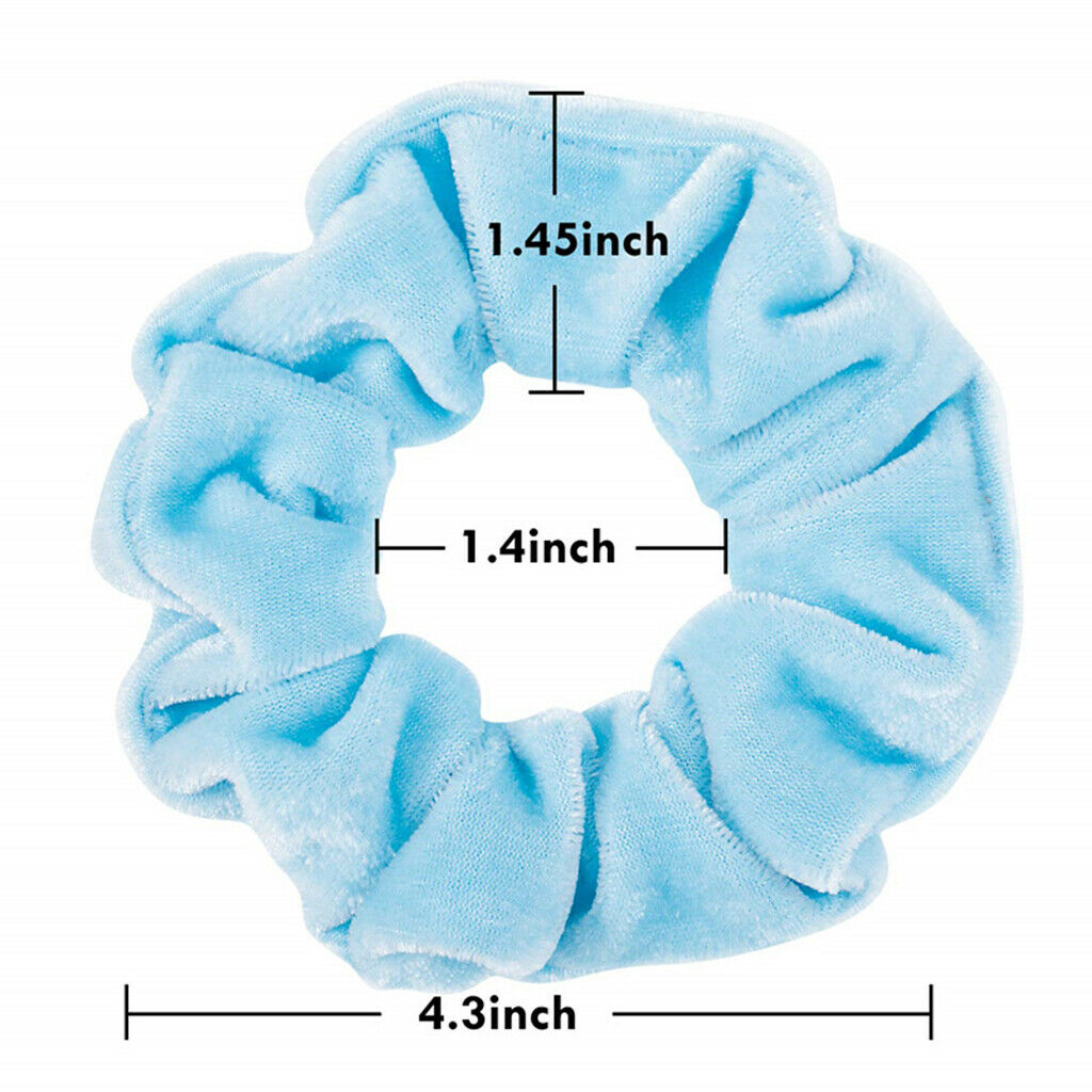 12 Pieces of Velvet Hair Ties, Pigtail Ties, Pigtail Ties, Soft, Comfortable