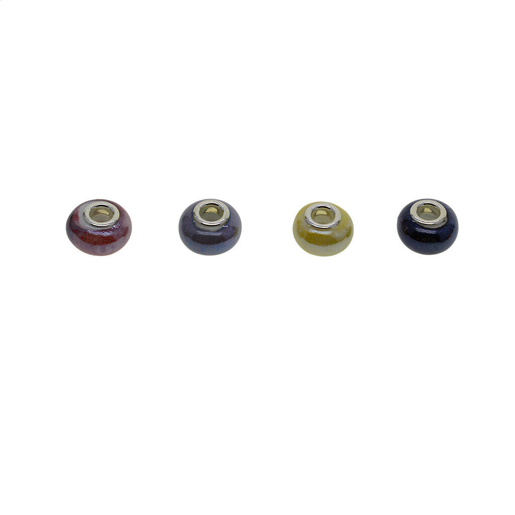 25x Faceted Lampwork Murano Glass Beads for European Charms